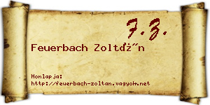 Feuerbach Zoltán névjegykártya